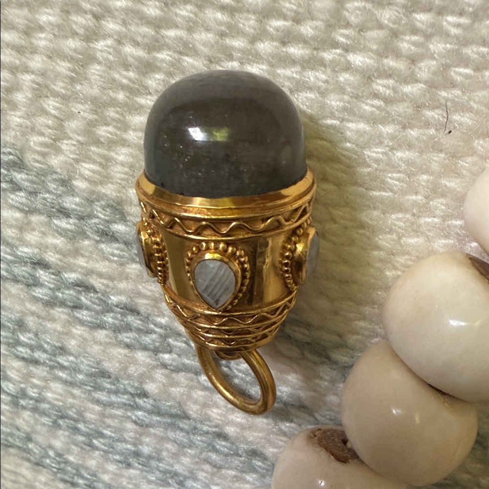 Julie Vos Gold, Labradorite and Moonstone Pendant